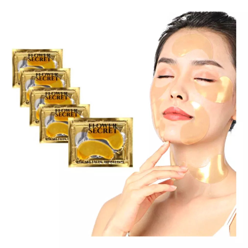 ✨ Pack de 10 Pares (20 Parches) de Mascarillas Hidratantes para Ojeras Gold ✨