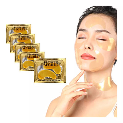 ✨ Pack de 10 Pares (20 Parches) de Mascarillas Hidratantes para Ojeras Gold ✨
